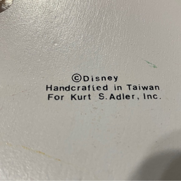 DISNEY’S THE LITTLE MERMAID VTG 90s KURT ADLER HANDCRAFTED WOODEN XMAS ORNAMENT - Picture 6 of 6